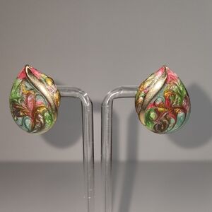 Elegant Multicolor Teardrop Earrings